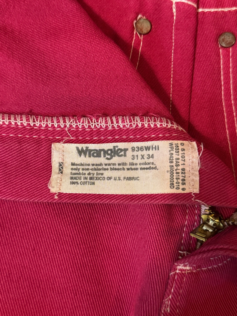 Vintage wrangler pink denim - Picture 7 of 10